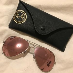 Authentic rose gold Ray-Bans